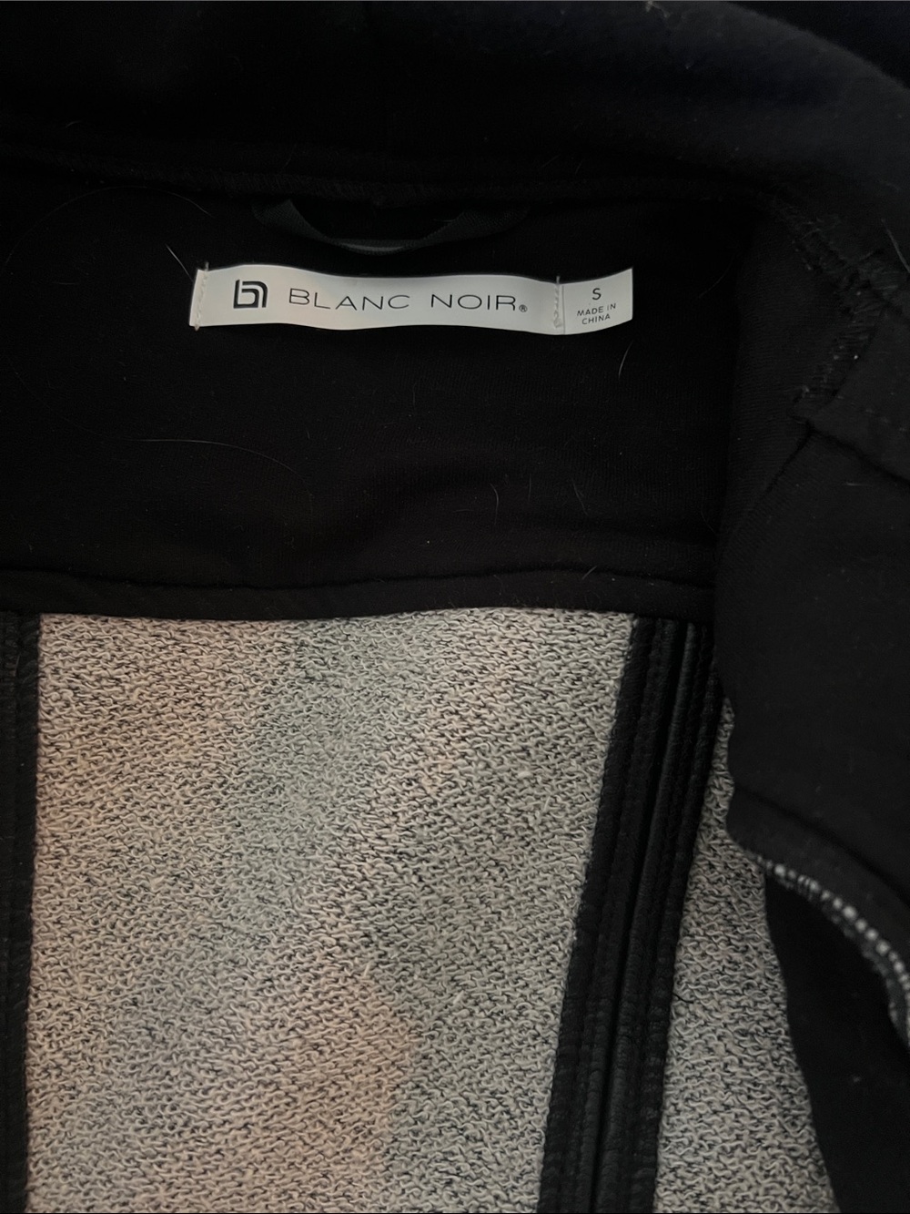 blanc noir Black Jacket with Contrast Interior - Picture 3 of 16